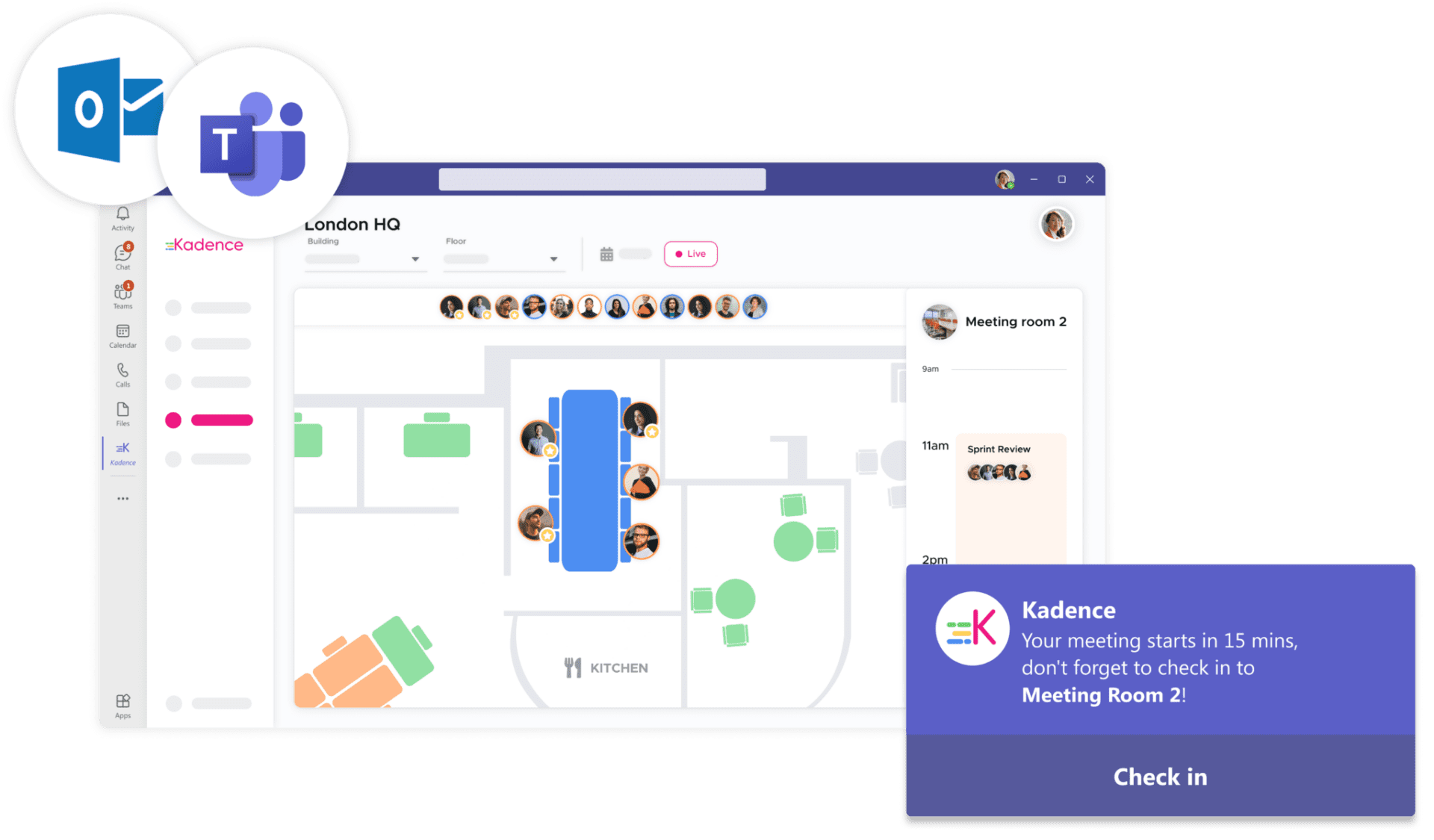 Microsoft Teams Desk Booking Integration with Kadence