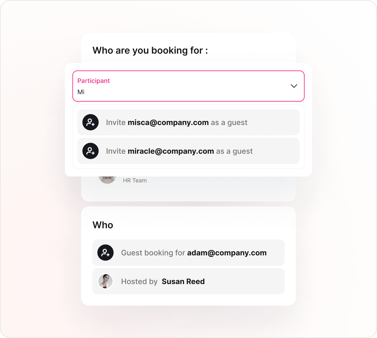 Simple visitor booking