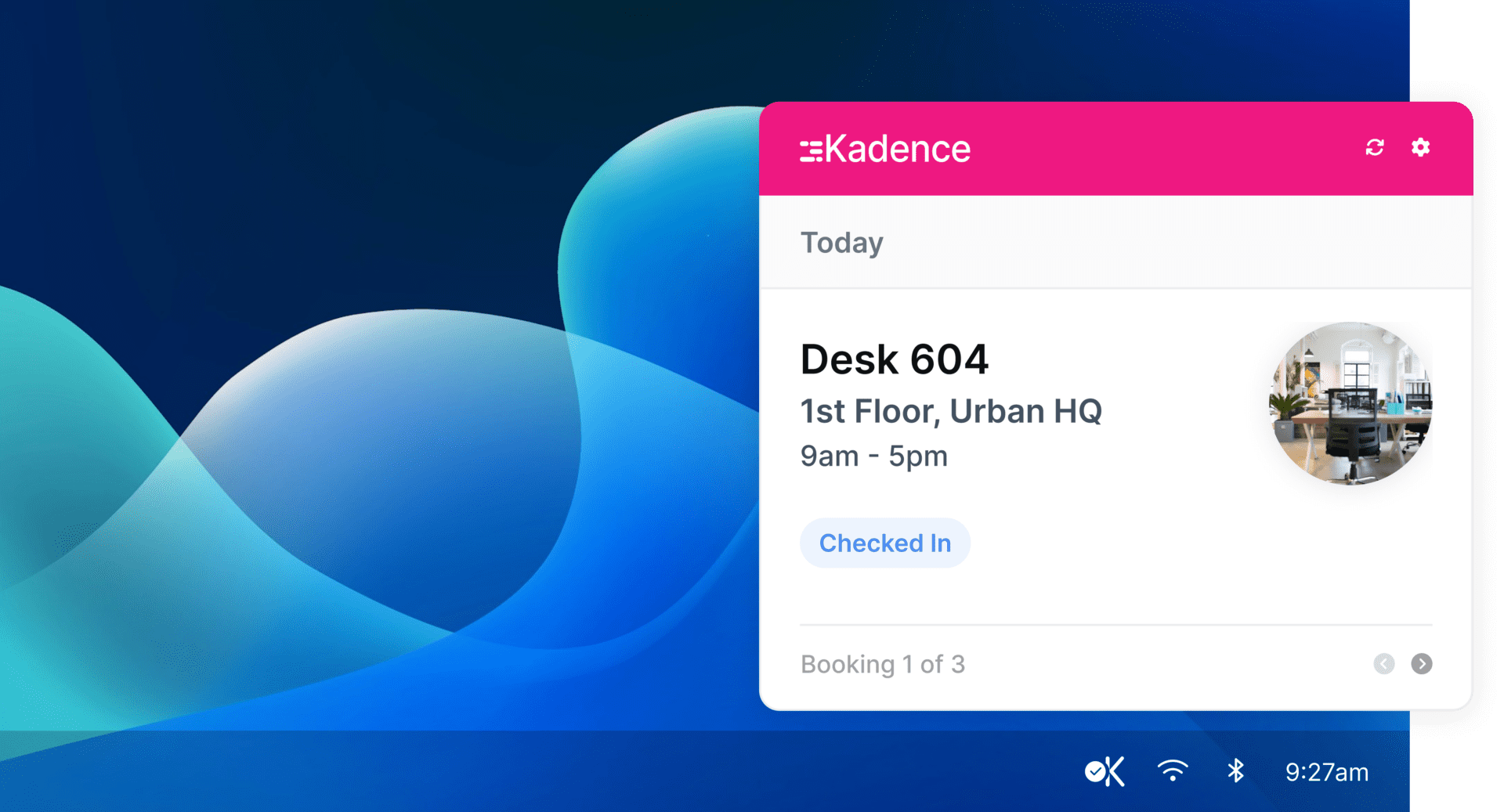 The Kadence Agent modal on Desktop